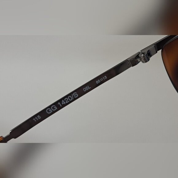 NWT Gucci Women's Sunglasses Vintage Y2K Wrap Havana Blue GG1420/S 65-13-115 - Picture 13 of 15
